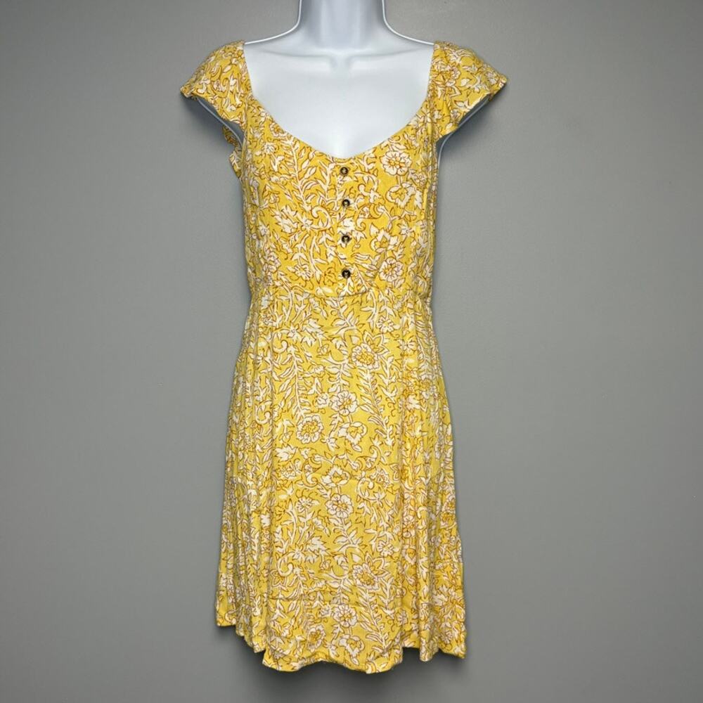 Billabong Yellow Floral Mini Dress